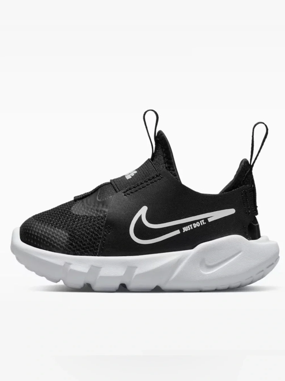 Nike Kids Black & White Slip-On Trainer with Swoosh